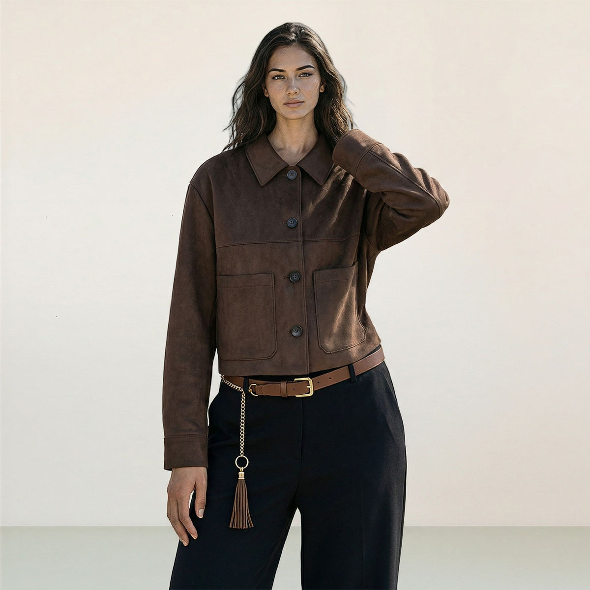 Faux Suede Short Jacket