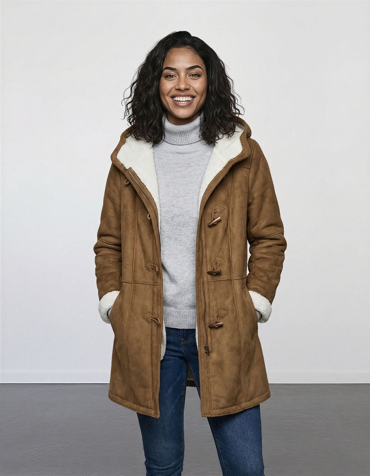 Duffle Toggle Coat Hooded Jacket