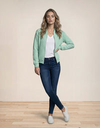 Jacquard Bomber Jacket