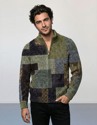 Casual 3D-printed Zip-up Jacket