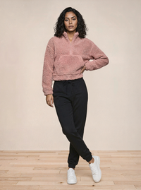 Half-Zip Stand Collar Sweatshirt