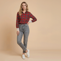 Retro Loose-Fit Plaid Shirt