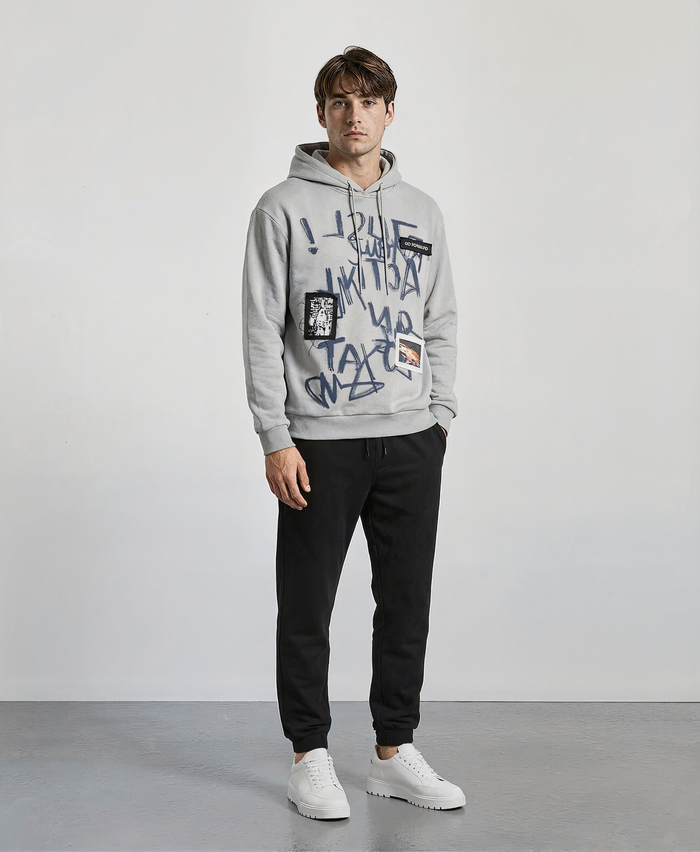 Men's Oversized Graffiti Streetwear Hoodie