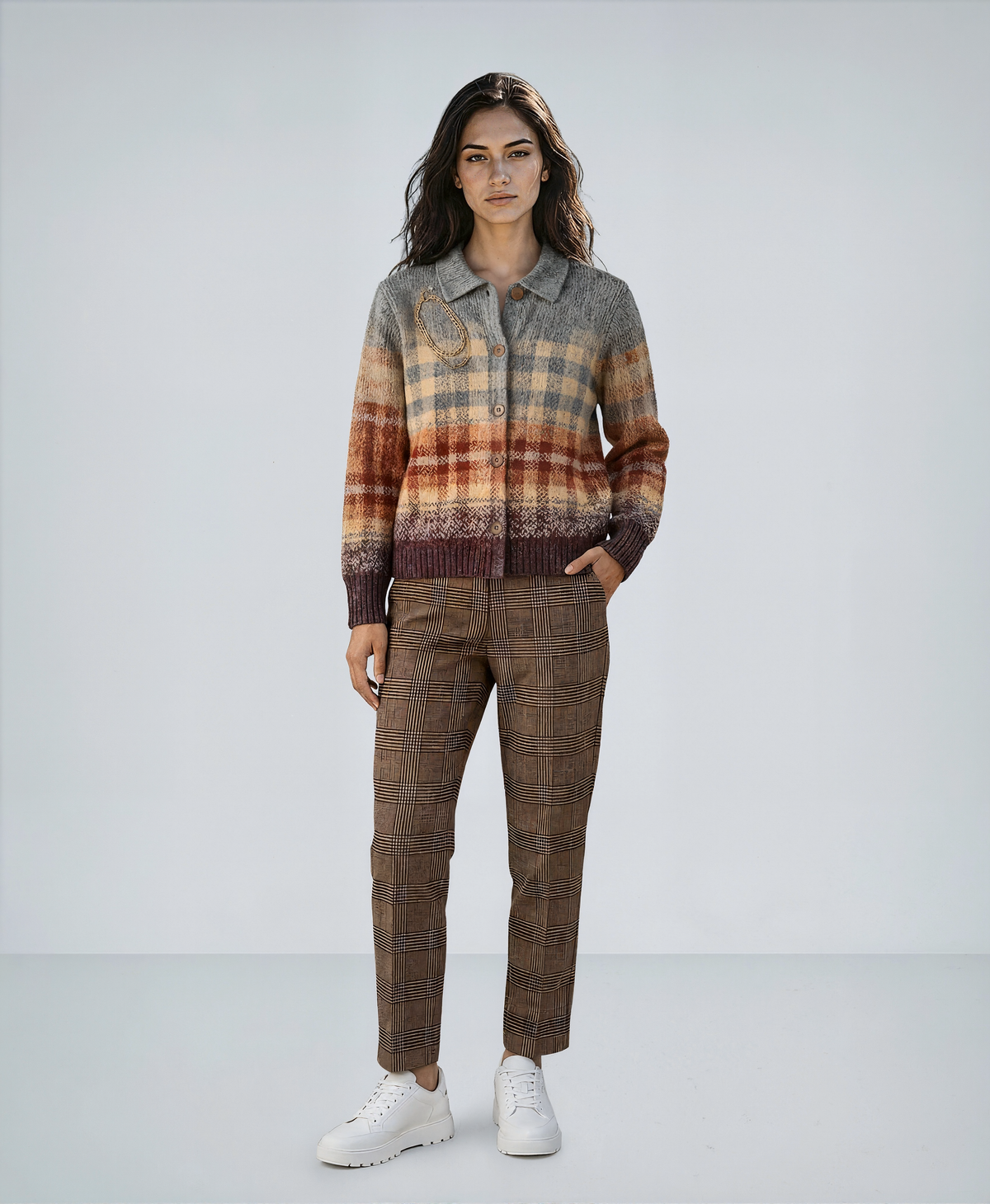 Stylish Floral-print Long-sleeve Shirt