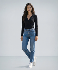 Deep V Waist-controlled Bottoming T-shirt