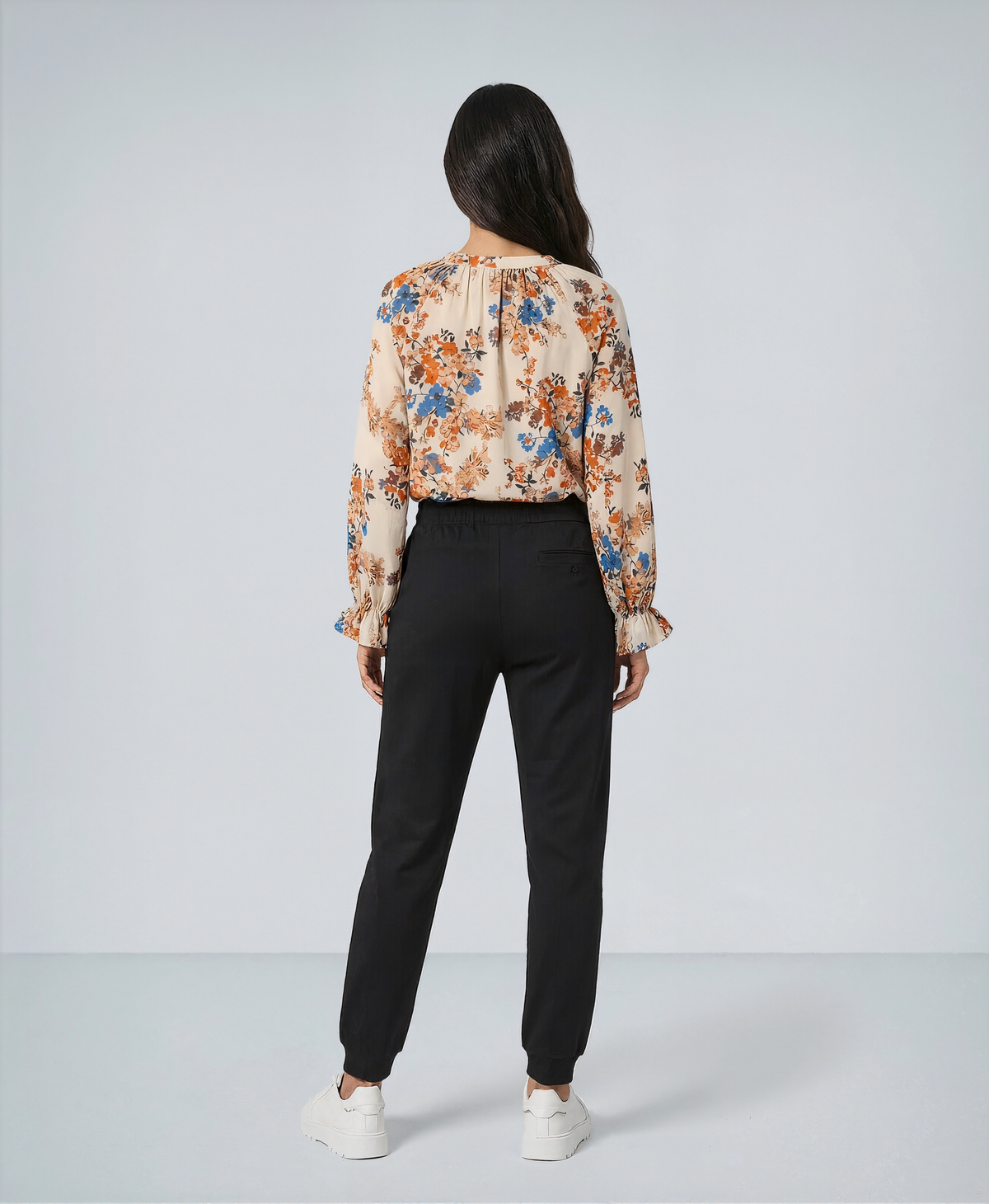 Floral Print V Neck Long Sleeve Shirts