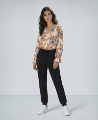Floral Print V Neck Long Sleeve Shirts