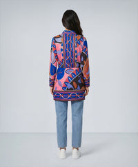 Three-piece Printed Drape Shirt Shorts And Skirts