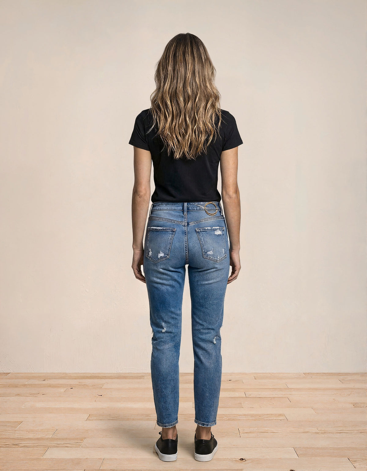 Ripped Slim Fit Jeans For Women