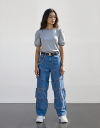 Personality Ripped Straight Jeans