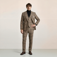 Thick Slim Fit Plaid Suits